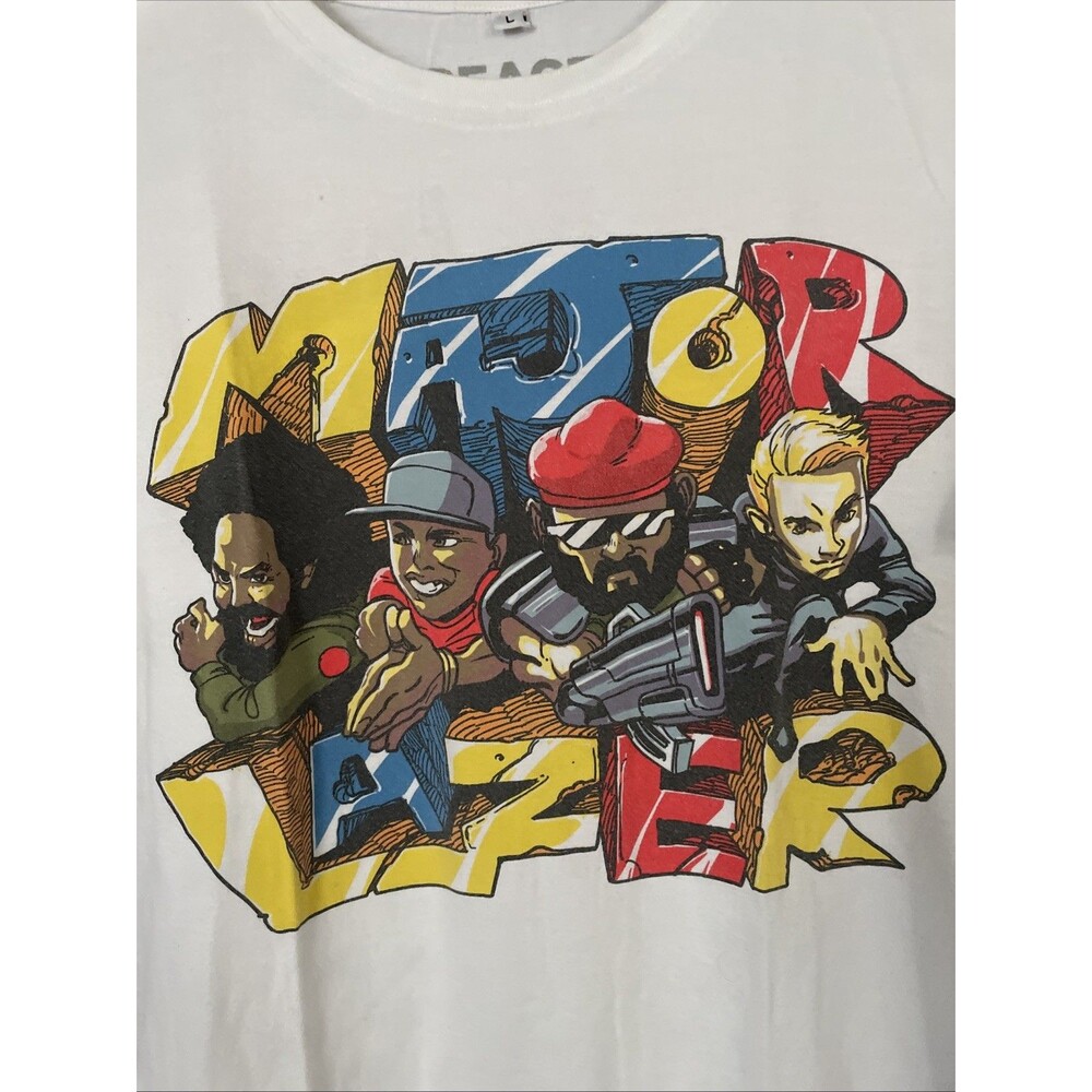 Major Lazer Concert Shirt European Tour 2016 Shirt RARE Peace Mission L Dates